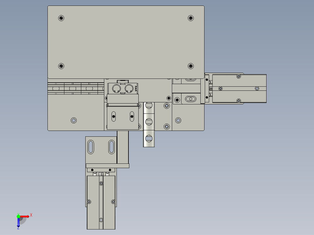纽扣自动组装嵌合俯视图
