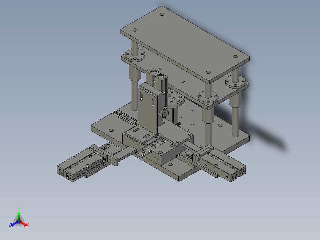 纽扣自动组装嵌合正等轴测图