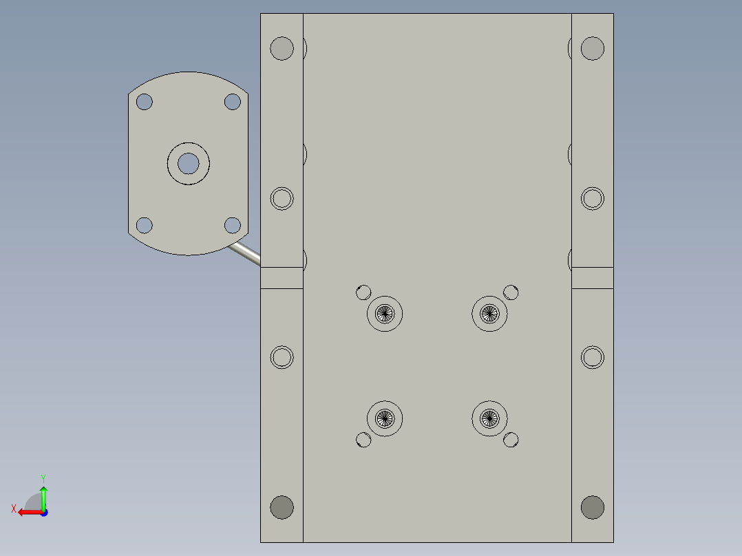 弹簧检测模块后视图