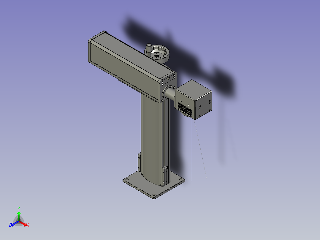 激光器+升降调节-装配体5原装正等轴测图