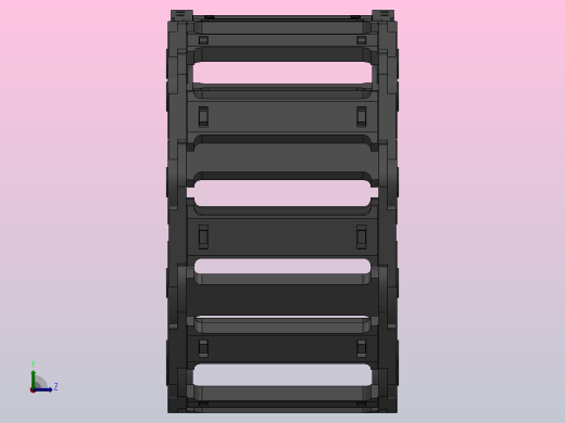 内高35弯曲半径100两侧打开型DA桥式拖链DMD35BDA-35-125-100R-30左视缩略图
