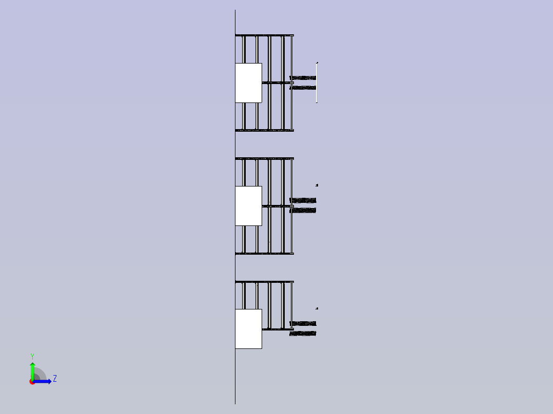工作现场琉璃架左视图