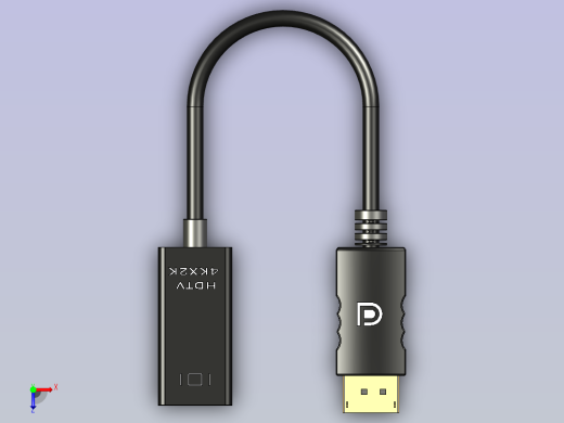 DP转HDMI线缆转换器俯视缩略图