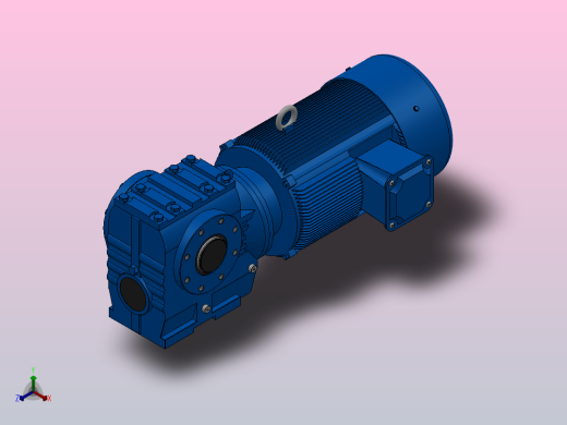 SAT87带防转臂空心轴安装斜齿-蜗轮蜗杆减速机SAT87-YV15-4P-13.6-M1-0°-B