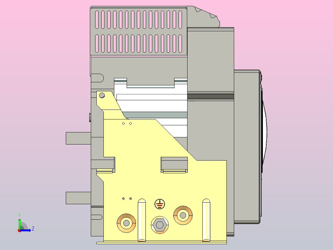 NXA40N_H36-40-4P固定万能式断路器三维模型202208左视图