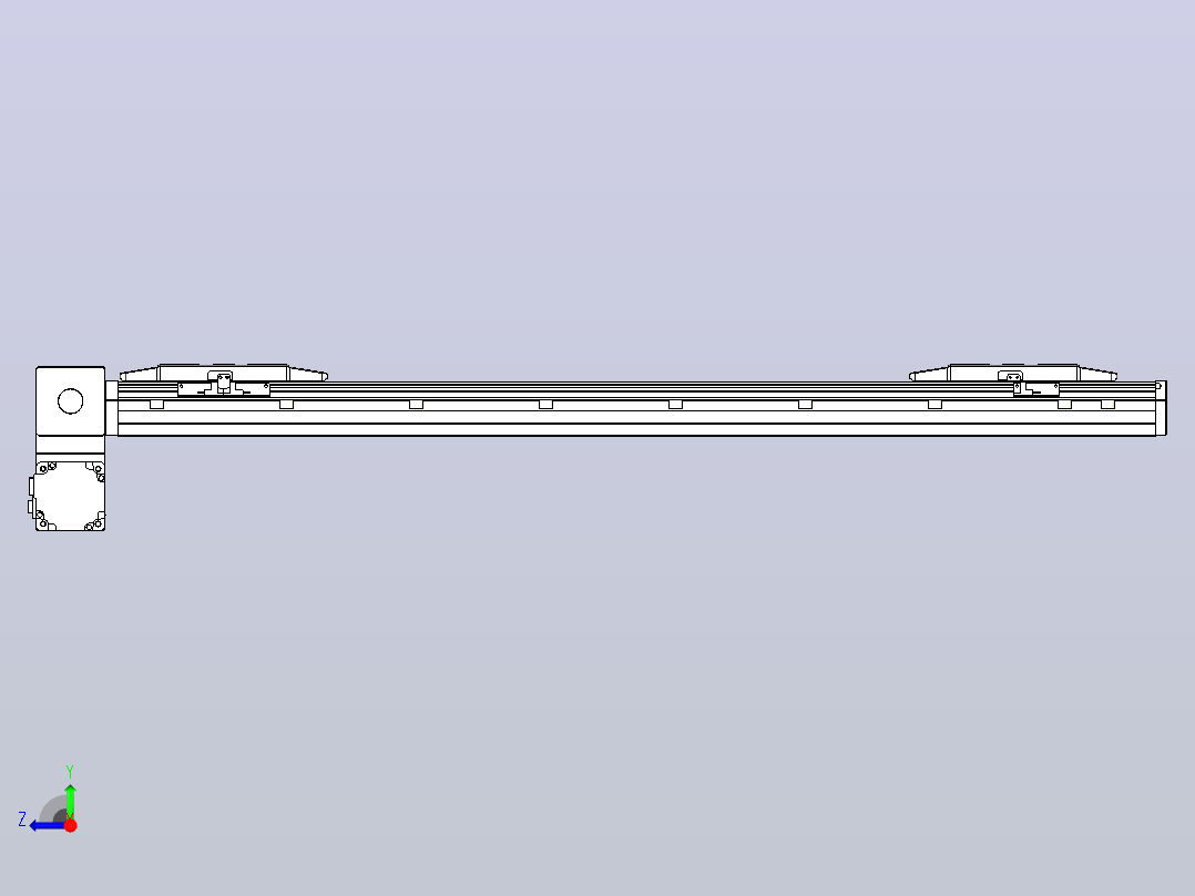 皮带直线轴双滑块型TPA-GCBS-150-P80-L325-LP-M75-N3右视图
