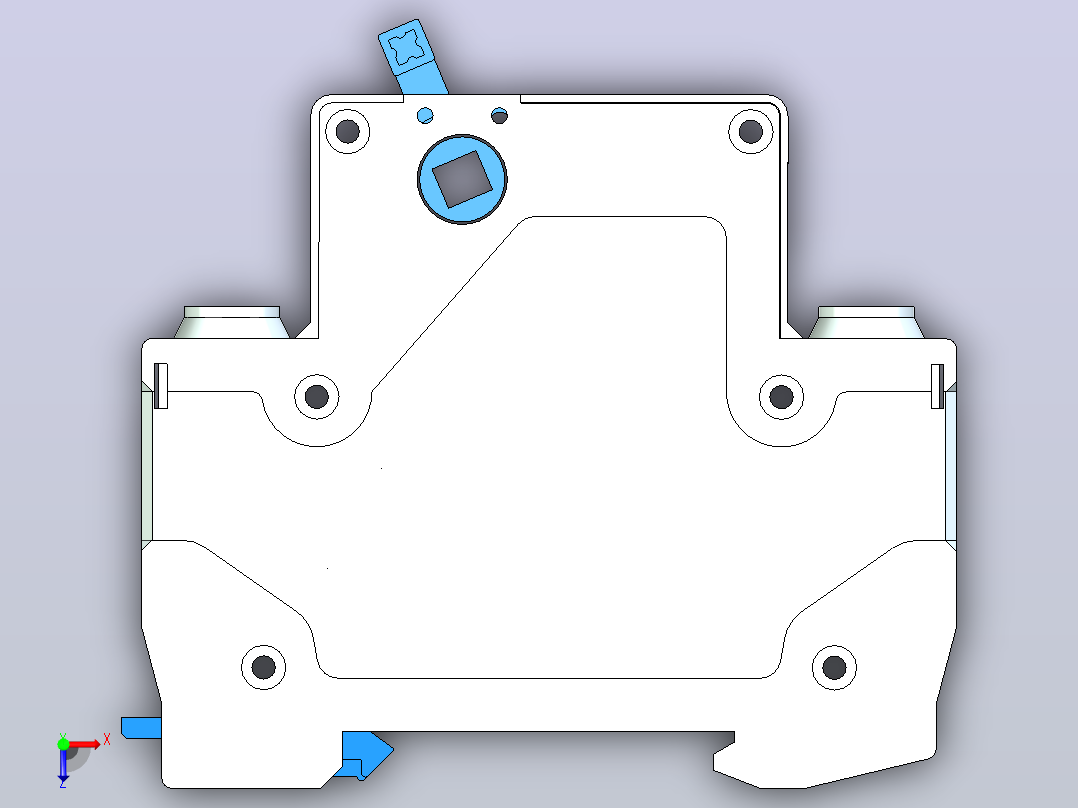 NH2-125&amp;1P&amp;隔离开关三维模型202307俯视图