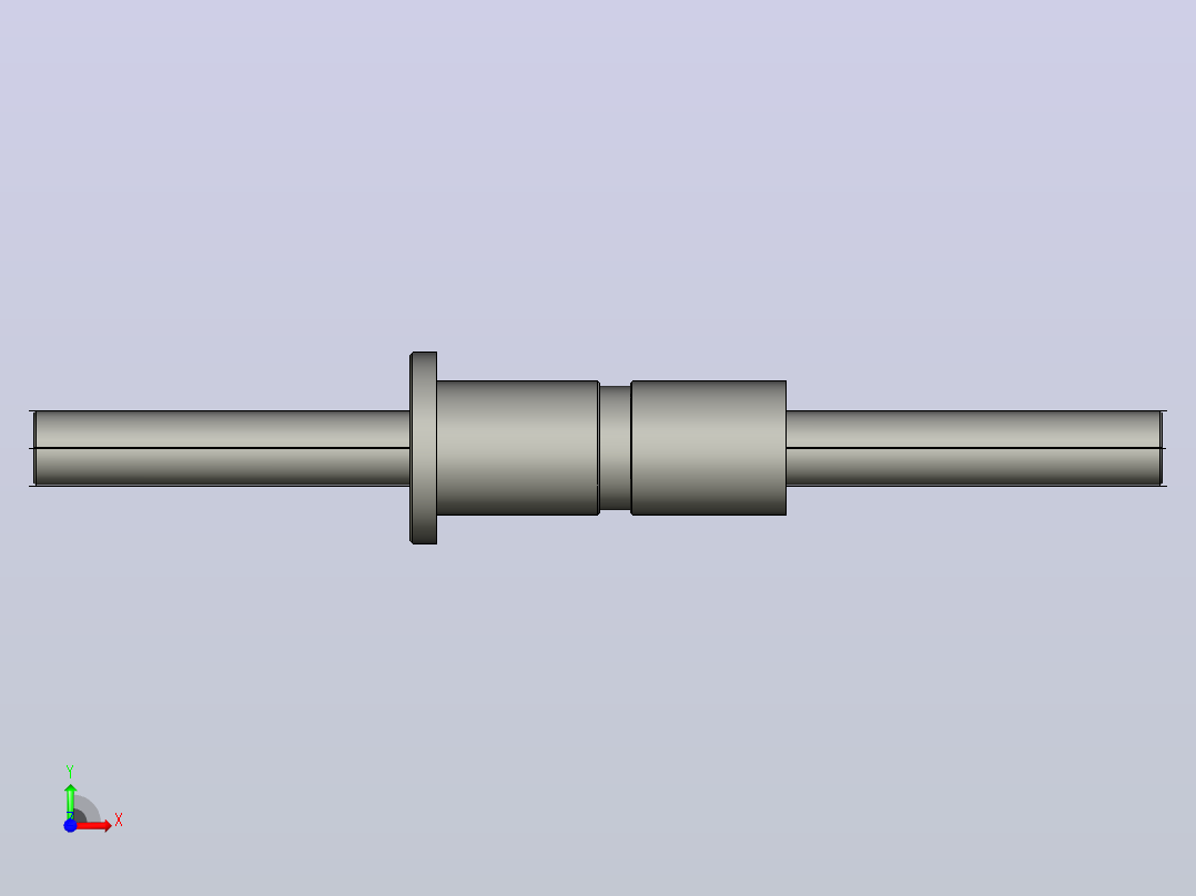 DKFZD4012-6滚珠丝杆3D模型前视图
