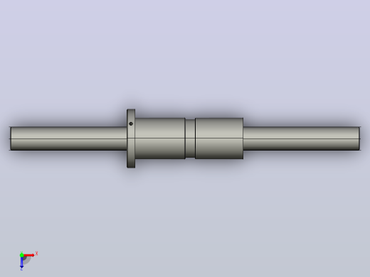 DKFZD4012-6滚珠丝杆3D模型俯视缩略图