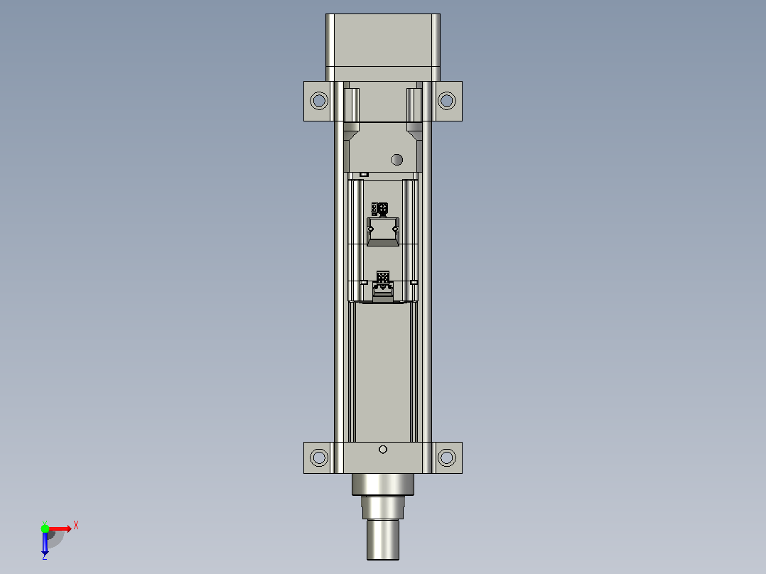 轻载电动缸TPA-ESR100-3210C-L200-MR-LB-W-P75-JX-C3俯视图