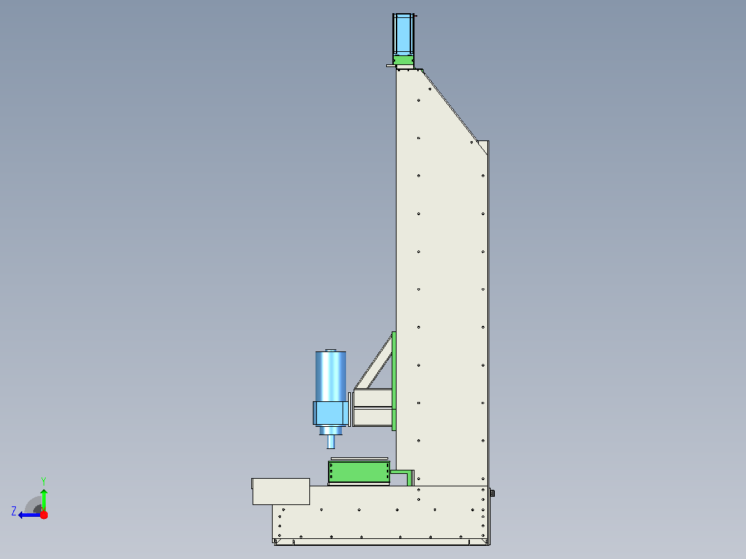 DIY 铣床右视图