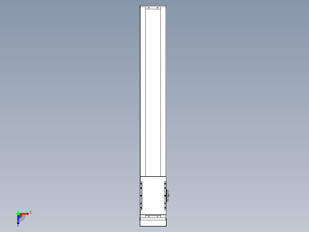 滚珠丝杠直线轴带导轨全封闭TPA-HCR-120D-1610C-L750-MP-Y-P40-N3俯视图