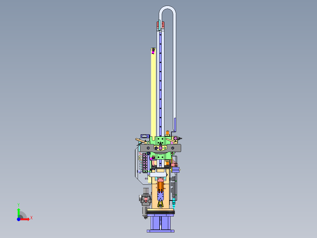 4轴机械手、650双工位自动上下料机前视图