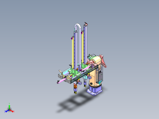 4轴机械手、650双工位自动上下料机正等轴测缩略图