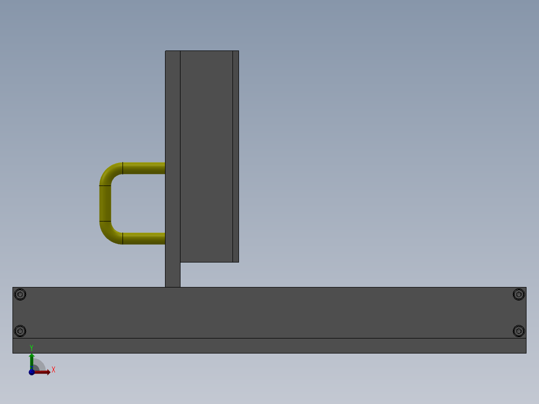料架传送装置前视图