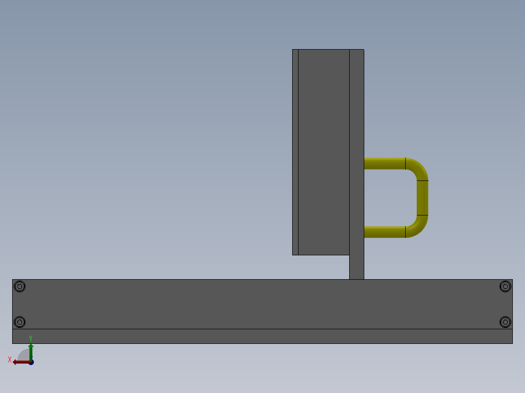 料架传送装置后视图