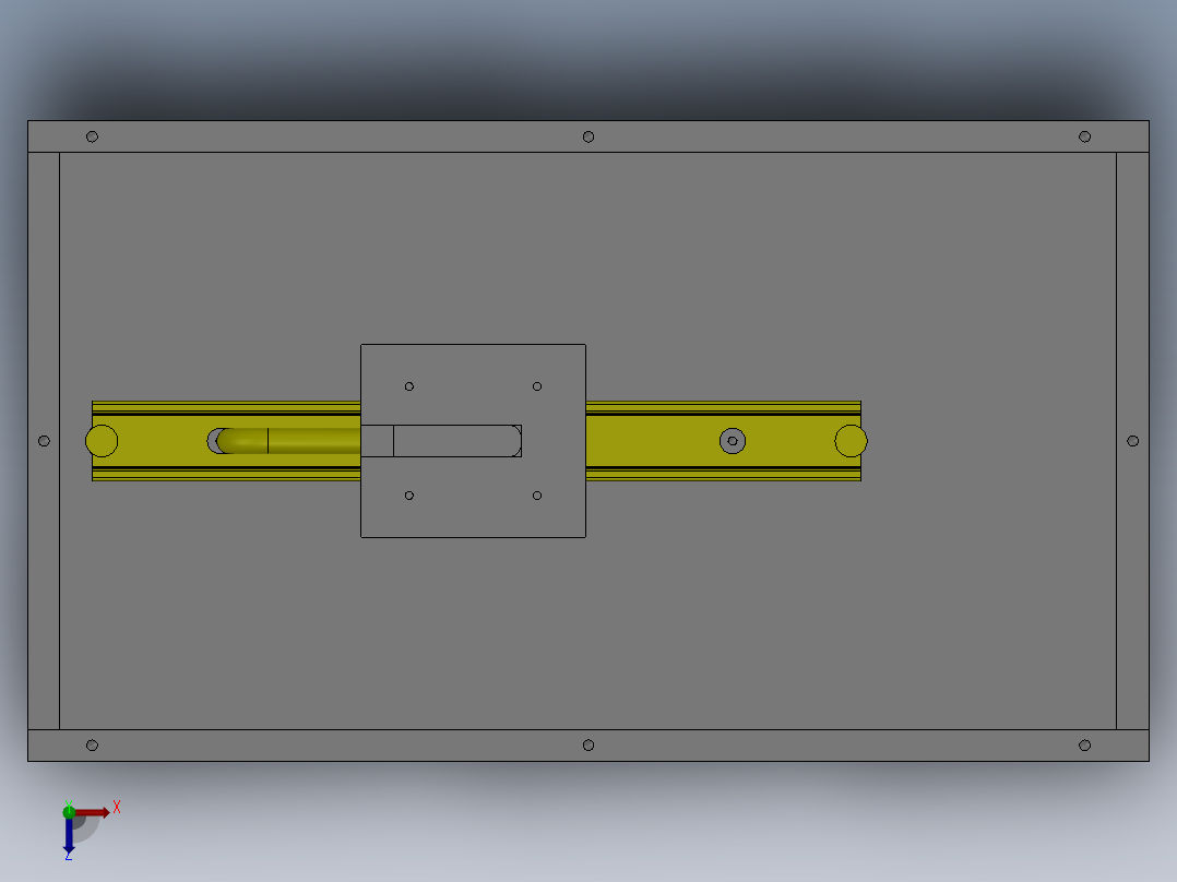 料架传送装置俯视图