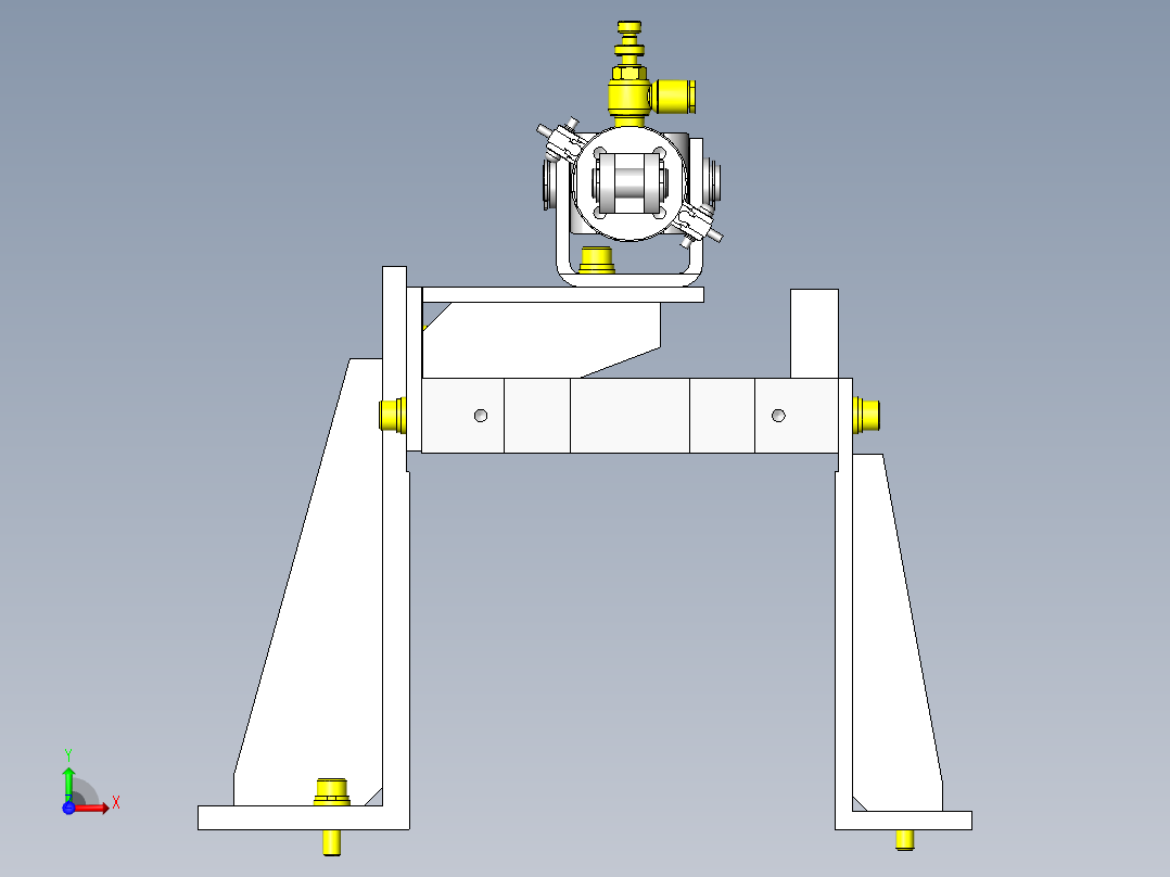 纵向切断结构前视图