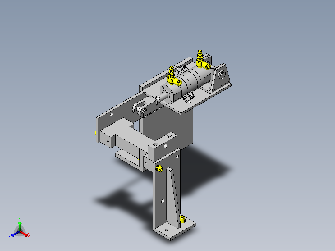 纵向切断结构正等轴测图