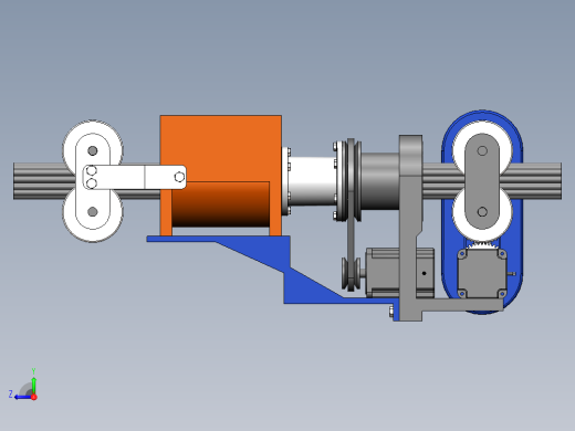 高空固定缆道除垢,清理装置设计(sw+cad+说明书)右视缩略图
