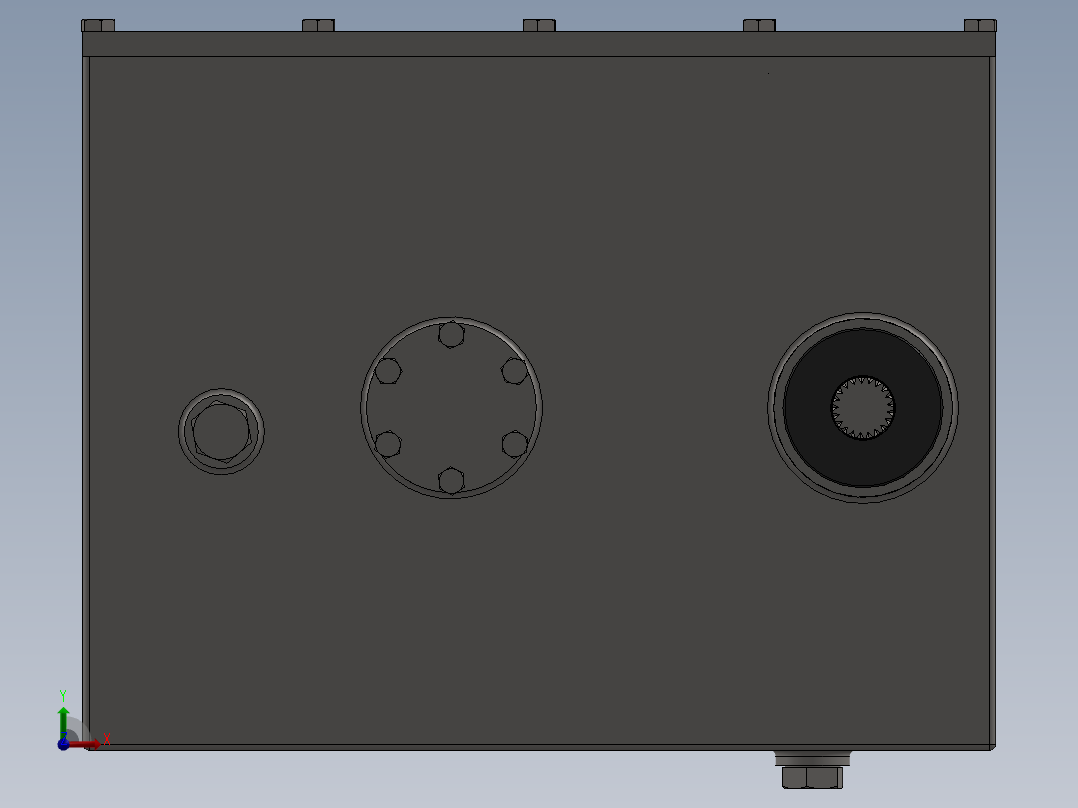 solidworks 减速器前视图