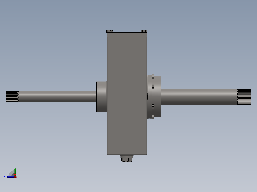 solidworks 减速器右视图