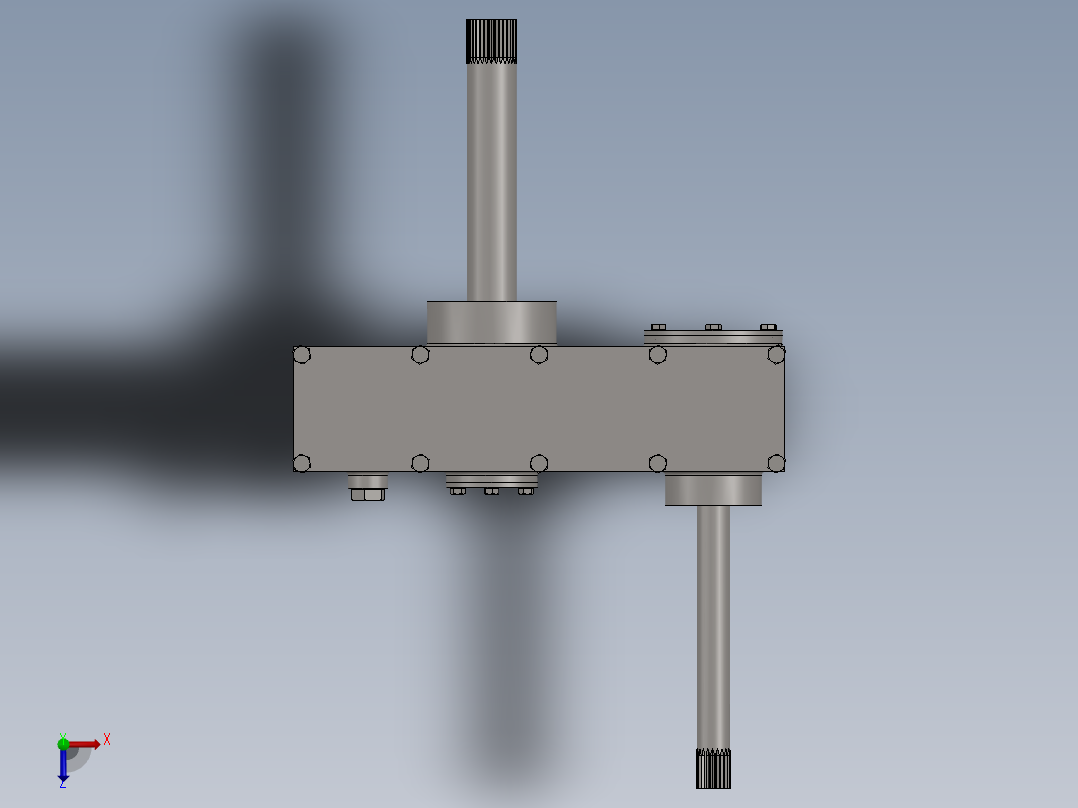 solidworks 减速器俯视图