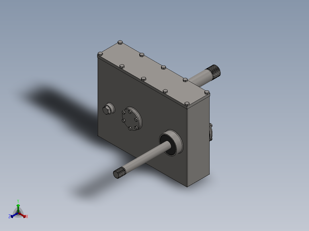 solidworks 减速器正等轴测图