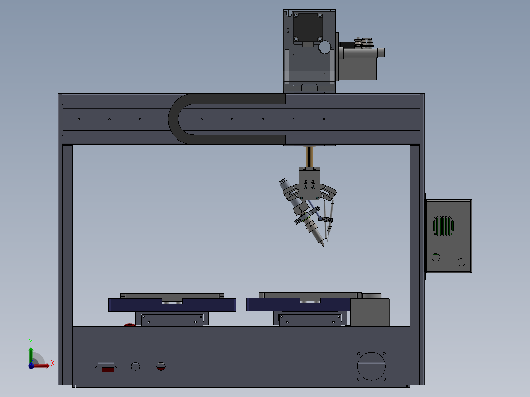 E450 台式自动焊锡机前视图