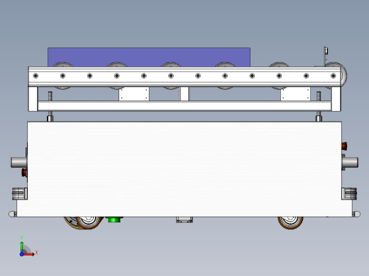 双舵轮驱动磁导式滚筒搬运AGV前视缩略图