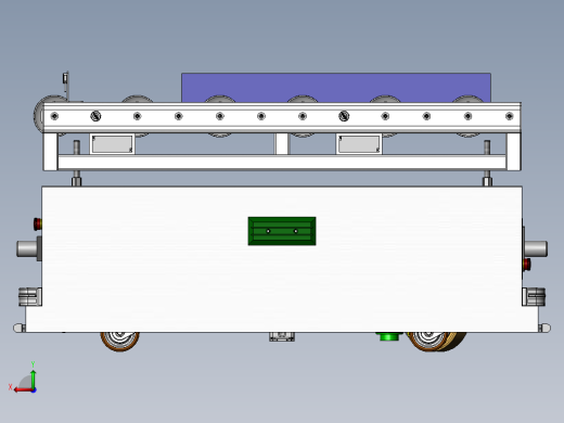 双舵轮驱动磁导式滚筒搬运AGV后视缩略图