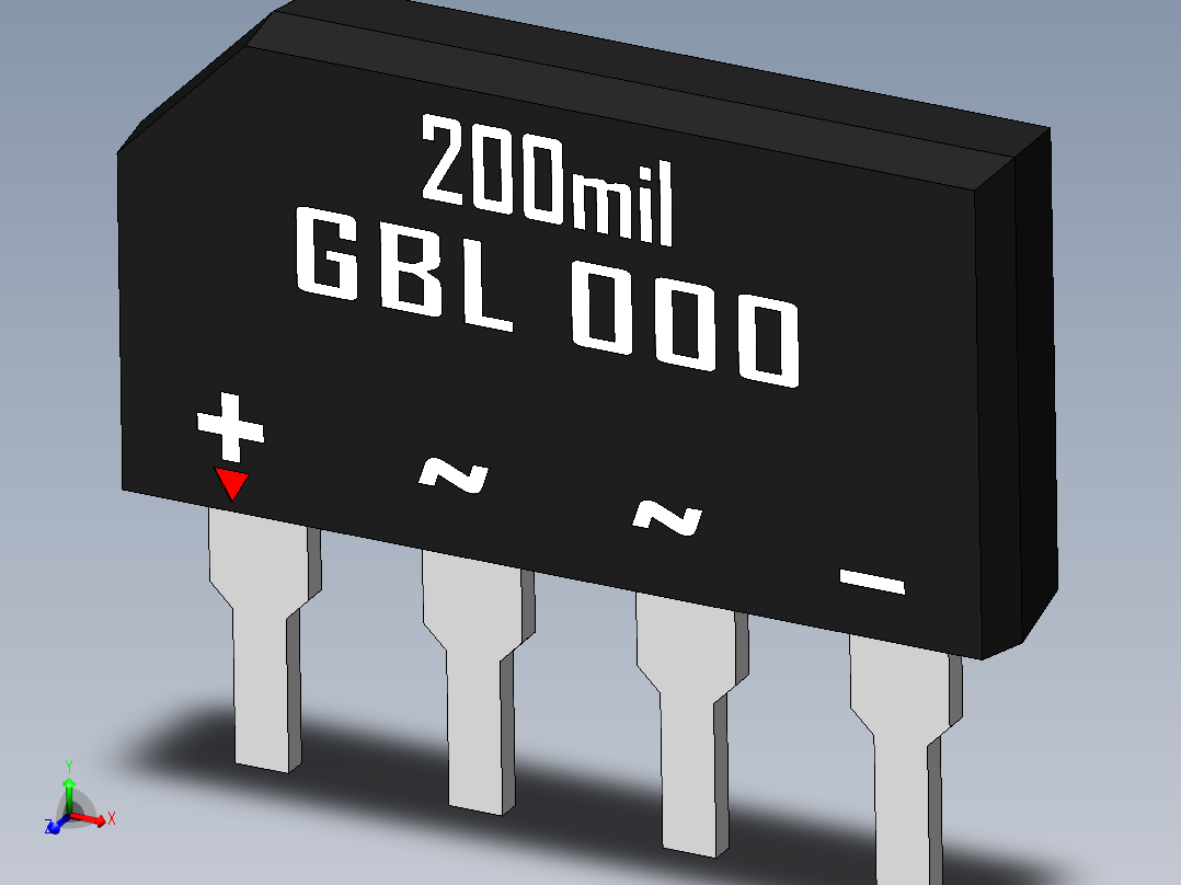 桥式整流器-GBL.SLDPRT