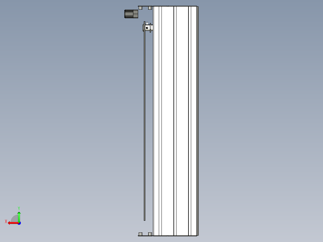 铝材料壁柜后视图