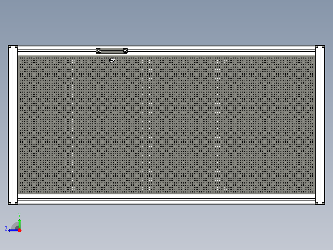 铝材料壁柜右视图