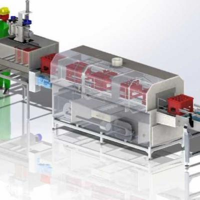 工业洗箱机自动化流水线