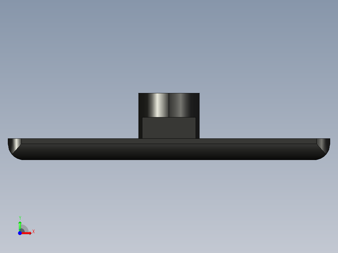 型材-BR 60X90 COVER CAP WITH HOLE KJN514663前视图