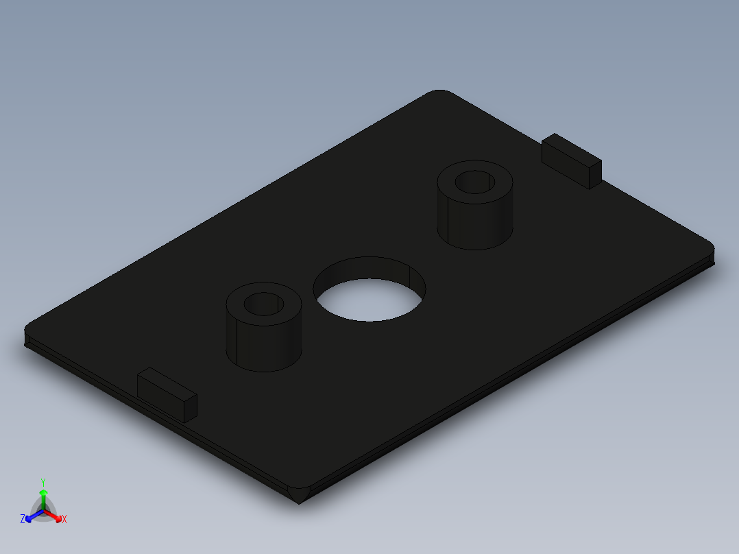 型材-BR 60X90 COVER CAP WITH HOLE KJN514663正等轴测图