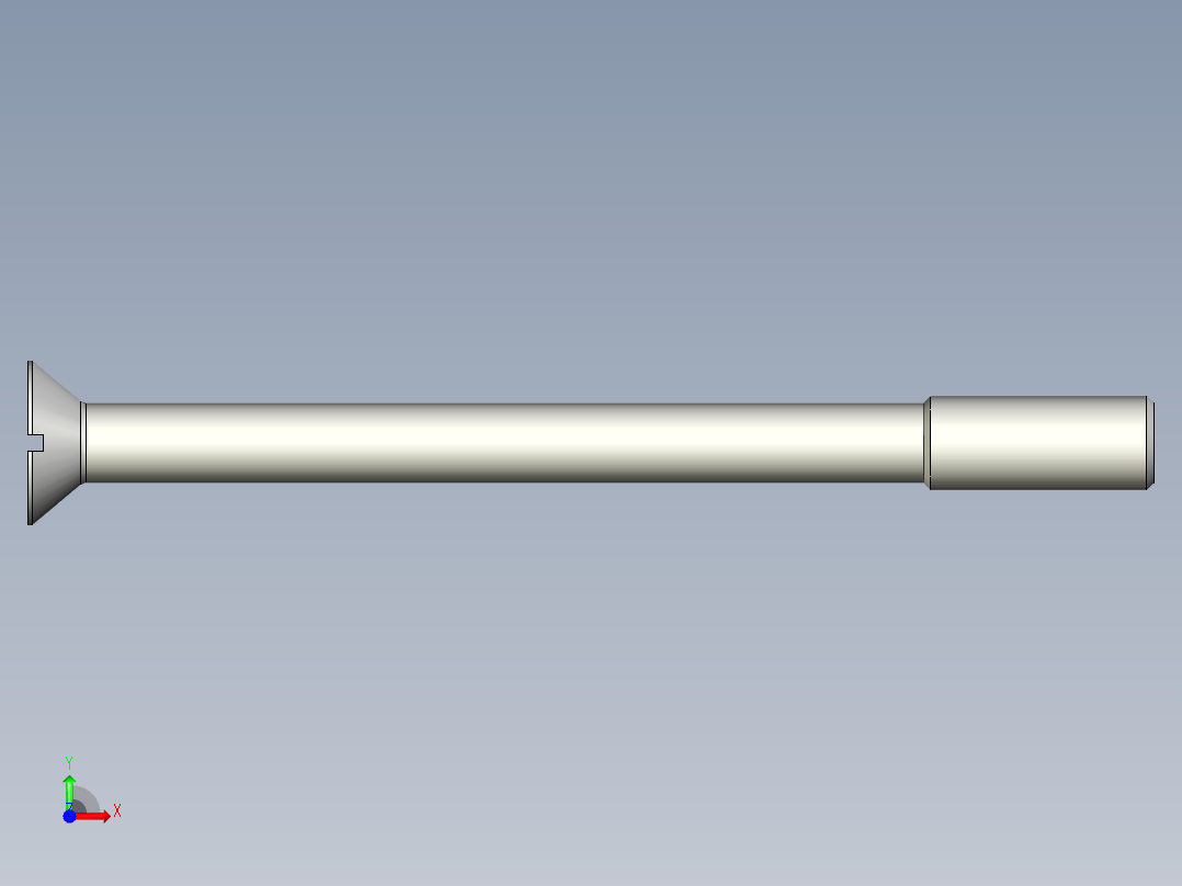 沉头螺钉-Screw_-M24-L288_59-42-4x4-40_-Countersunk_head.stp前视图