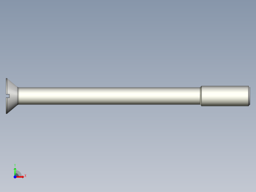 沉头螺钉-Screw_-M24-L288_59-42-4x4-40_-Countersunk_head.stp前视缩略图