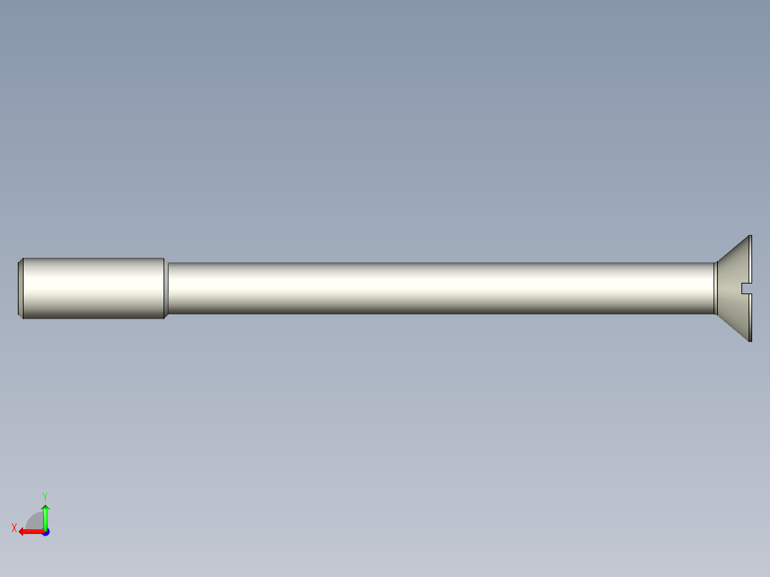 沉头螺钉-Screw_-M24-L288_59-42-4x4-40_-Countersunk_head.stp后视图