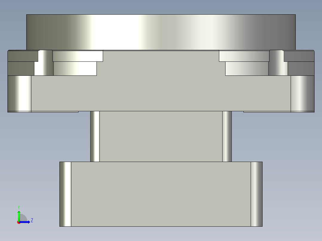 中空旋转平台KFN130-10配86步进左视图