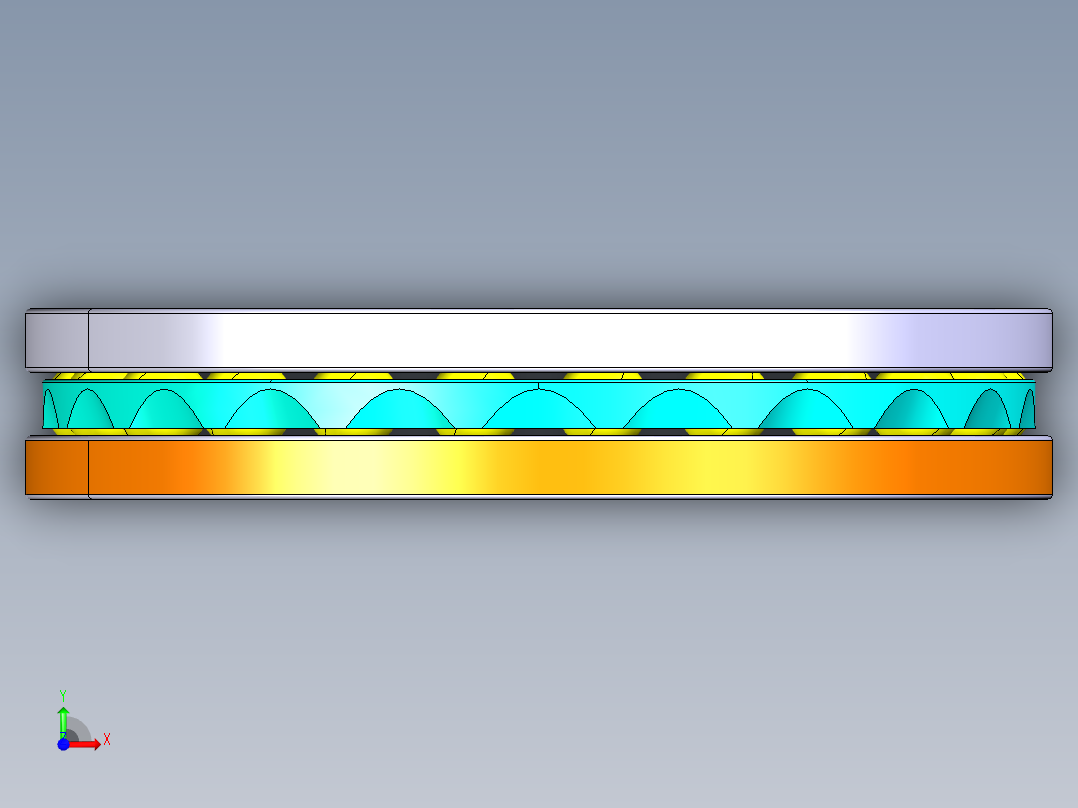 平面推力球轴承51120前视图