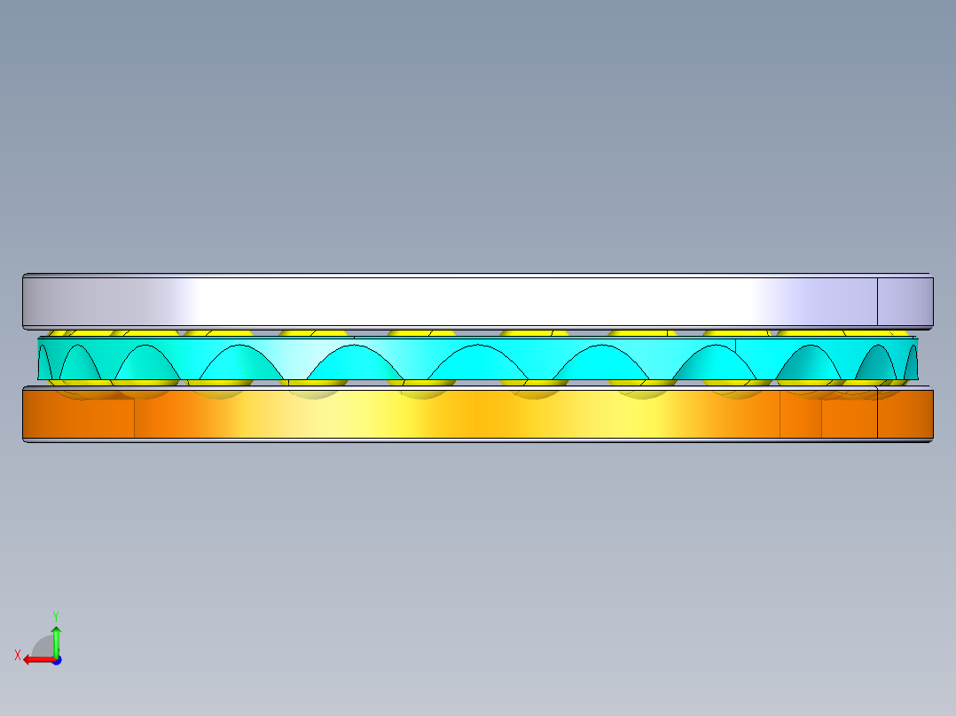 平面推力球轴承51120后视图