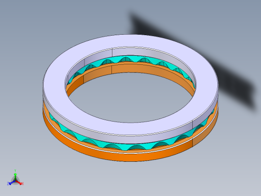 平面推力球轴承51120正等轴测缩略图