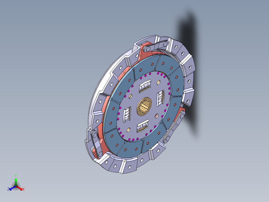 膜片弹簧离合器模型-CATIA离合器装配图三维==235618==60suerxue