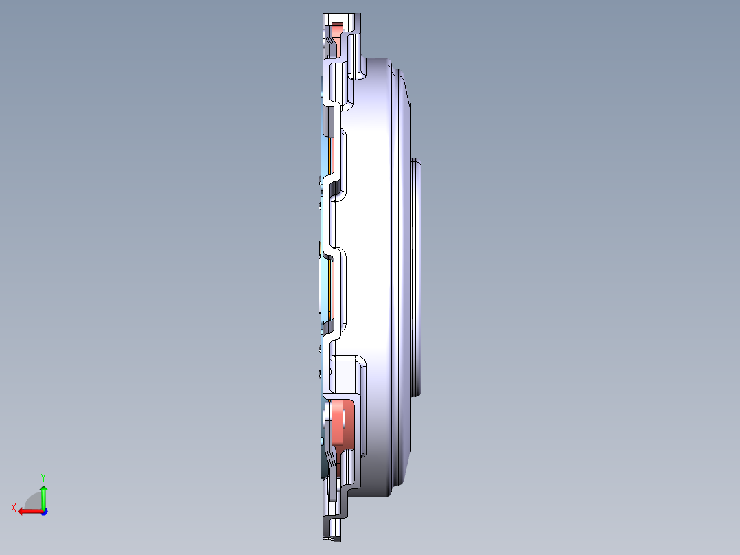 膜片弹簧离合器模型-CATIA离合器装配图三维==235618==60suerxue后视图