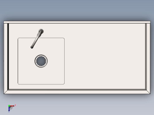 不锈钢工作桌 洗池俯视缩略图