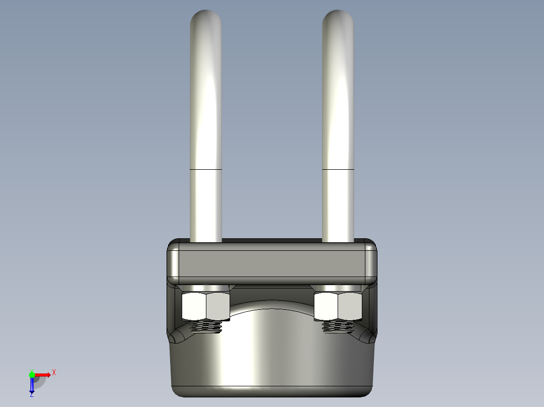 卡箍管子模型俯视图
