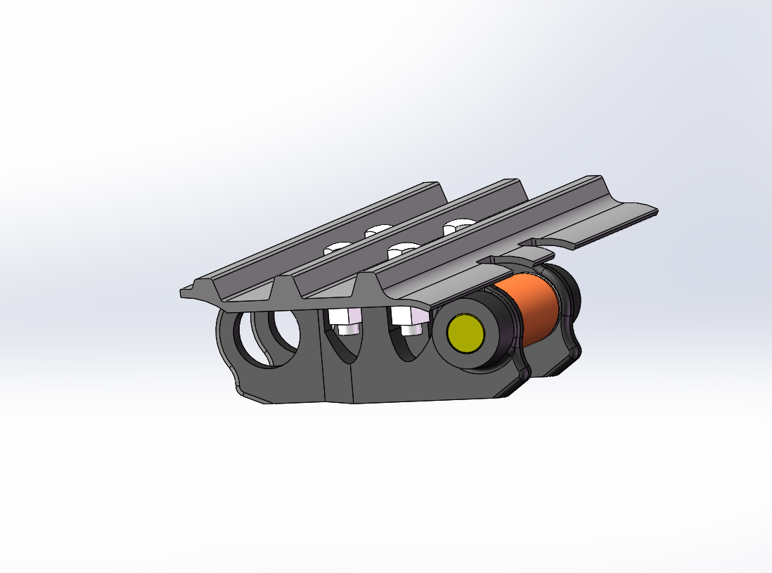 0.2m3挖掘机行走机构四轮一带