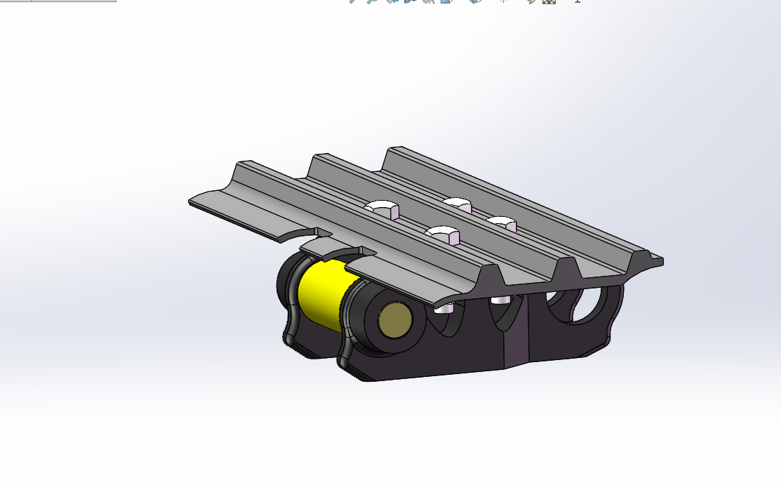 0.2m3挖掘机行走机构四轮一带